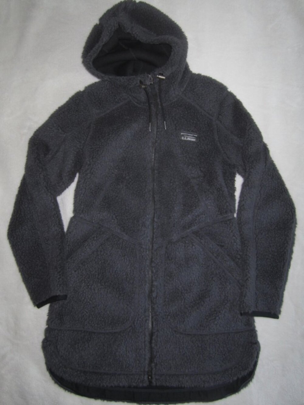 NWT LL BEAN Mountain Pile Sherpa Fleece Jacket Alloy Gray Women's XS - Picture 2 of 7